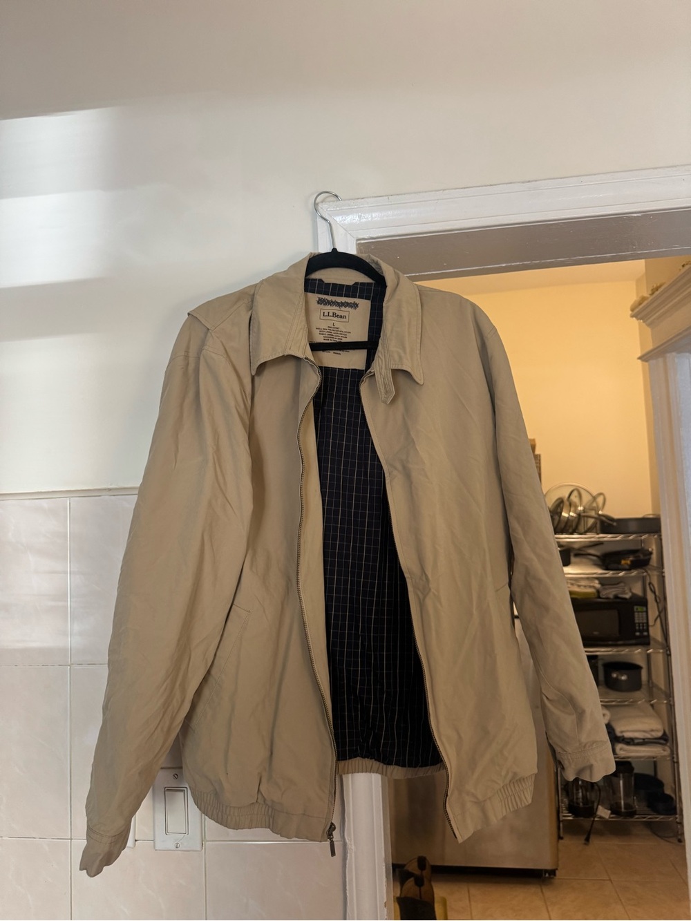 L.L. Bean Men's Tan Lightweight Shirt Jacket